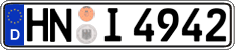 German license plate, Regular plates