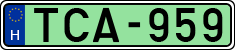 license plates of Hungary, Electric vehicles (1990)