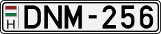 license plates of Hungary, Cars (1990)