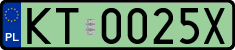 License plates of Poland, Electric vehicles