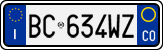 License plate of Italy, Cars (1994 year series)