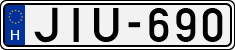 license plates of Hungary, Cars (1990)