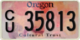 Oregon, Specialty plates (AB 12345)