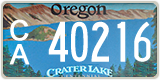 Oregon, Specialty plates (AB 12345)