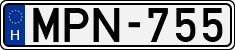 license plates of Hungary, Cars (1990)