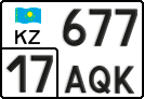License plate Kazakhstan, Private owners (2012)