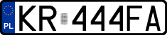 License plates of Poland, Regular car plates