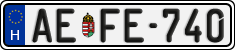 license plates of Hungary, Regular plates (2022)