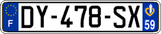 French license plate, SIV (ordinary)