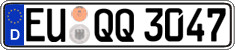 German license plate, Regular plates