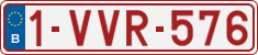 License plate of Belgium, Regular plates (2010)