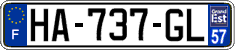 French license plate, SIV (ordinary)