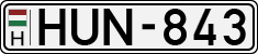 license plates of Hungary, Cars (1990)