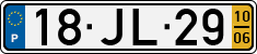 License plate of Portugal, Regular plates