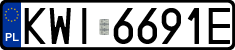 License plates of Poland, Regular car plates