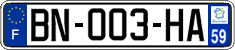French license plate, SIV (ordinary)