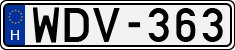 license plates of Hungary, Cars (1990)