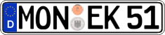 German license plate, Regular plates
