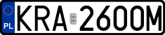 License plates of Poland, Regular car plates