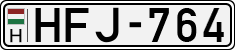 license plates of Hungary, Cars (1990)