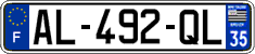 French license plate, SIV (ordinary)