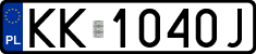 License plates of Poland, Regular car plates