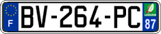 French license plate, SIV (ordinary)