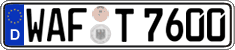 German license plate, Regular plates