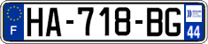 French license plate, SIV (ordinary)