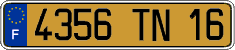 French license plate, FNI
