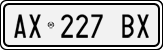 License plate of Italy, Cars (1994 year series)
