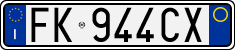 License plate of Italy, Cars (1994 year series)