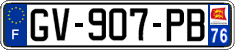 French license plate, SIV (ordinary)