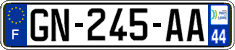 French license plate, SIV (ordinary)