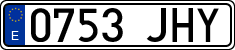 License plates of Spain, Ordinary (2000)