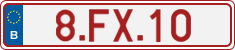 License plate of Belgium, 1951 year system