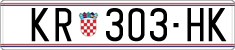 License plate of Croatia, Regular plates