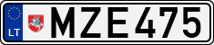 License plate of Lithuania, Cars