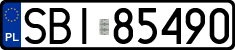 License plates of Poland, Regular car plates