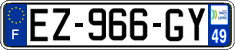 French license plate, SIV (ordinary)