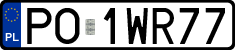 License plates of Poland, Regular car plates