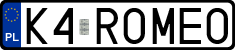 License plates of Poland, Vanity Plates
