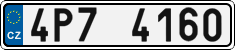 License plate of the Czech Republic, Cars (2001)