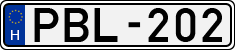 license plates of Hungary, Cars (1990)