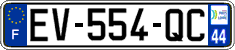 French license plate, SIV (ordinary)
