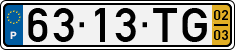 License plate of Portugal, Regular plates