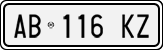 License plate of Italy, Cars (1994 year series)