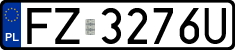 License plates of Poland, Regular car plates