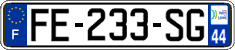French license plate, SIV (ordinary)