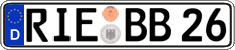 German license plate, Regular plates
